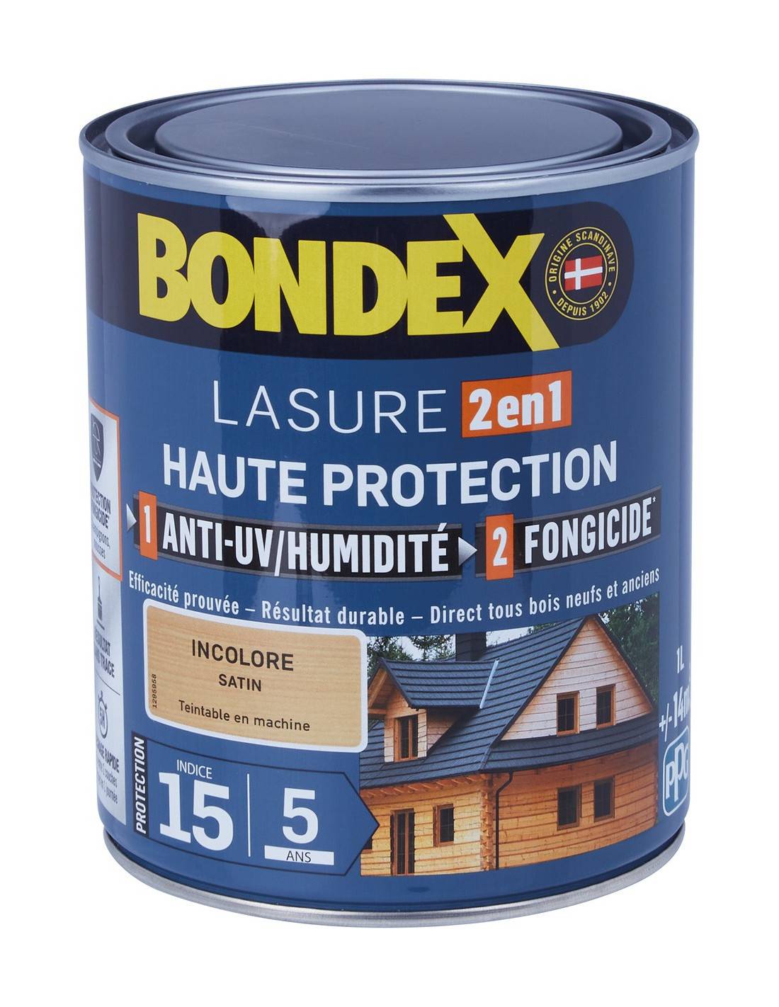 Bondex - Lasure Satinée 2en1 5ans Incolore 1 Litre - Bondex