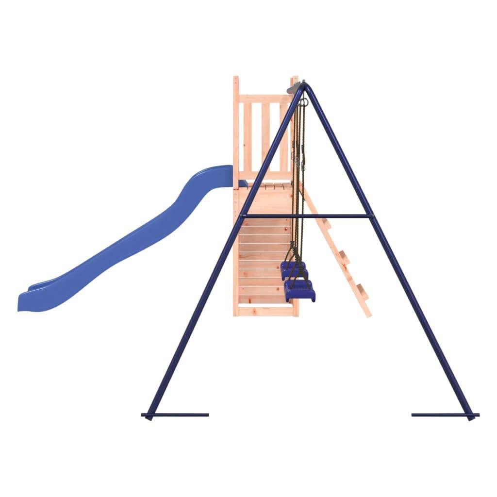 Helloshop26 - Aire de jeux d'extérieur balançoires toboggan portiques robuste jeux jardin 308 x 321 x 169 cm bois massif de douglas - Image 4