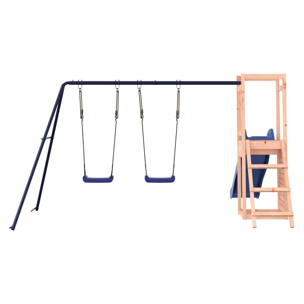 Helloshop26 - Aire de jeux d'extérieur balançoires toboggan portiques robuste jeux jardin 308 x 321 x 169 cm bois massif de douglas - Image 5