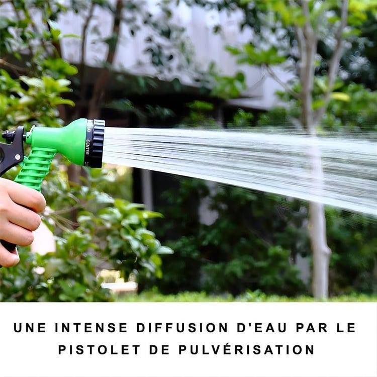 Tuyau d'arrosage extensible de 45 m - Avec 7 jets - Anti-fuite - Convient aux jardins et aux stations de lavage - Vert-Lytech - Image 3