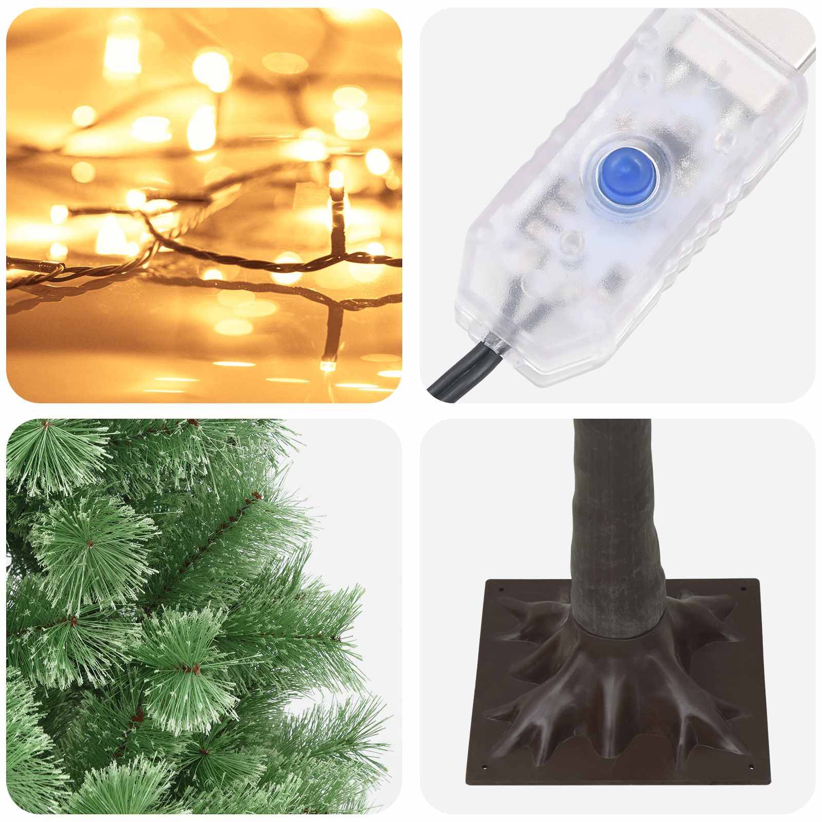 Vidaxl - Sapin de Noël Artificiel à Branches Articulées 180 cm 300 LED vidaXL 3466353 - Image 8