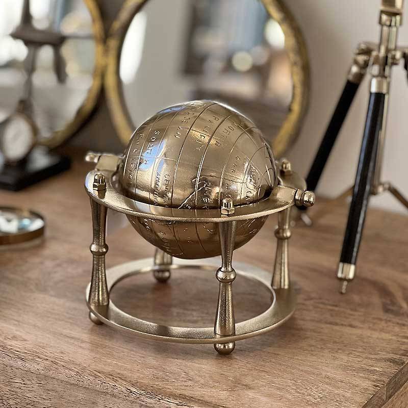 La Grande Prairie - Globe décoratif doré 20x17x26cm - Image 1