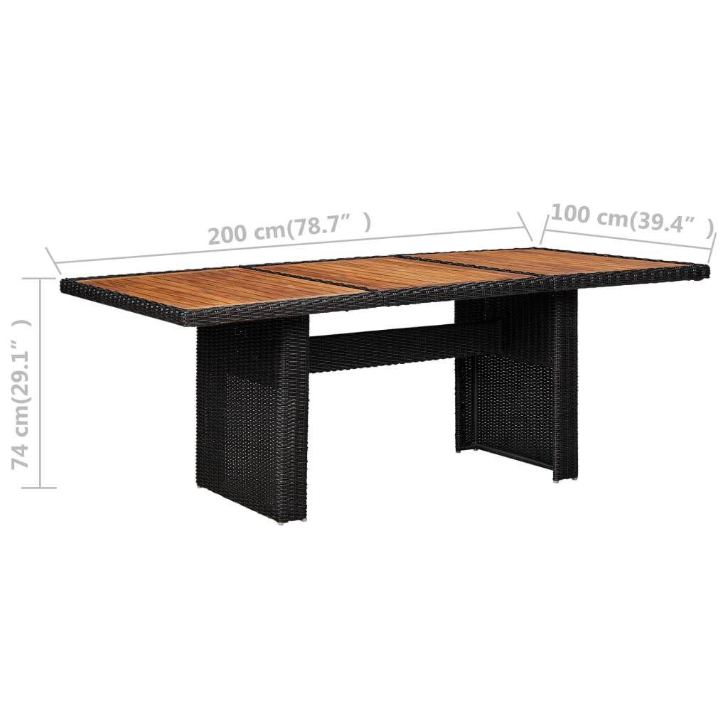 Vidaxl - Ensemble à manger d'extérieur 7 pcs Résine tressée Noir vidaXL 3057804 - Image 8