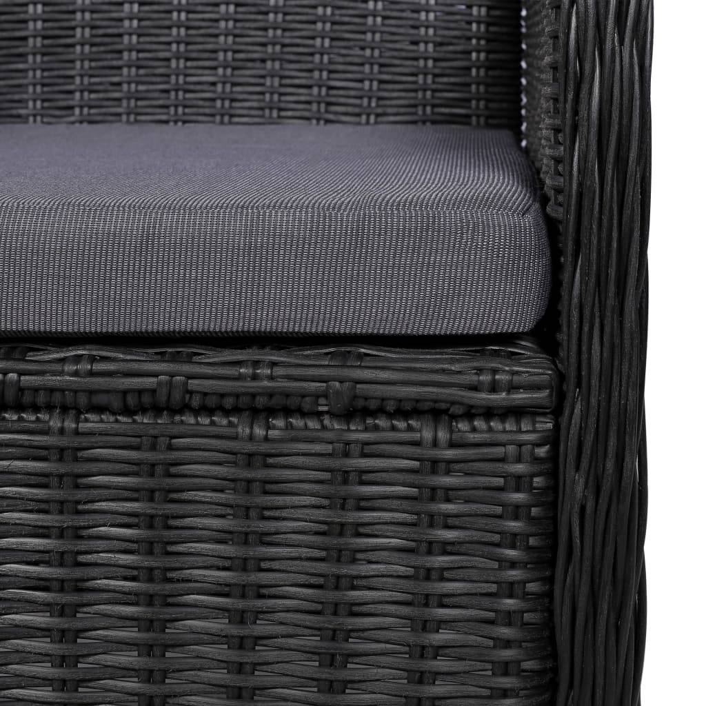 Vidaxl - Ensemble à manger d'extérieur 7 pcs Résine tressée Noir vidaXL 3057804 - Image 7