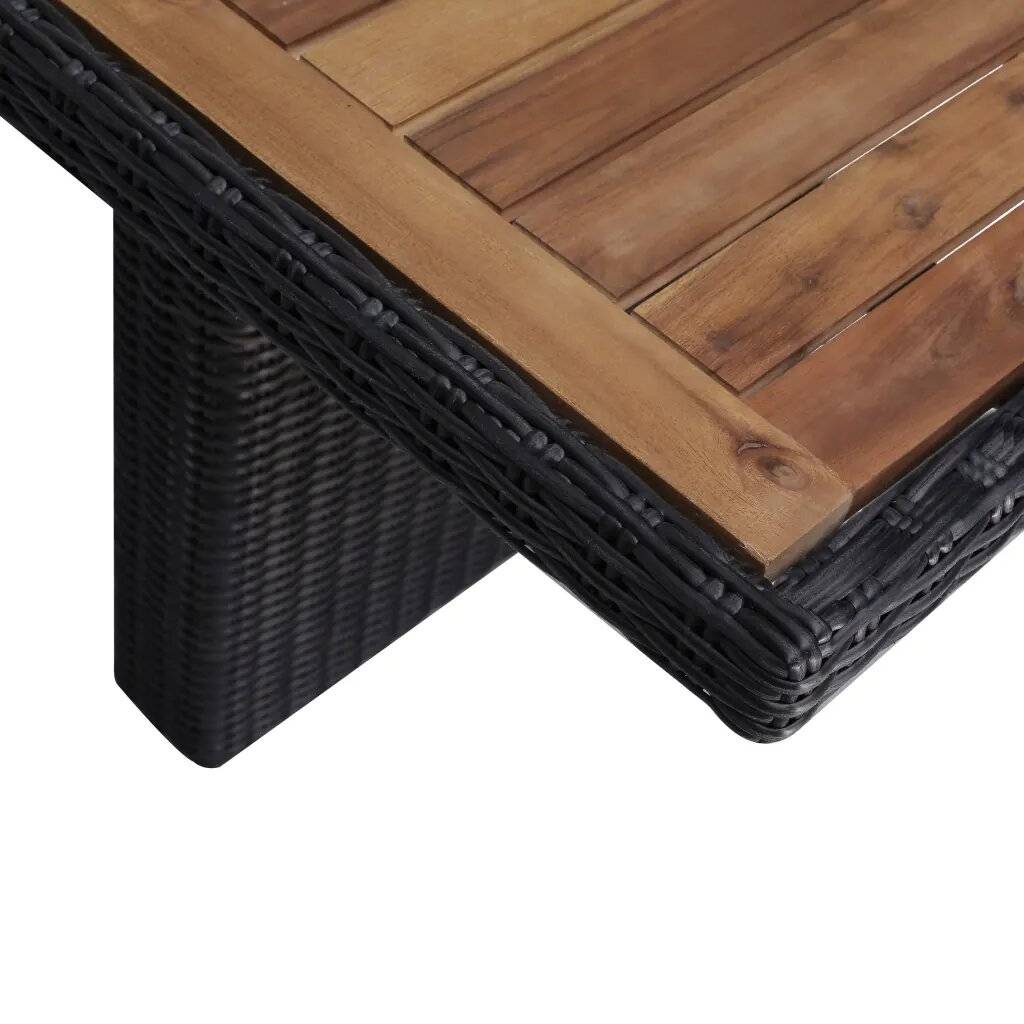 Vidaxl - Ensemble à manger d'extérieur 7 pcs Résine tressée Noir vidaXL 3057804 - Image 3