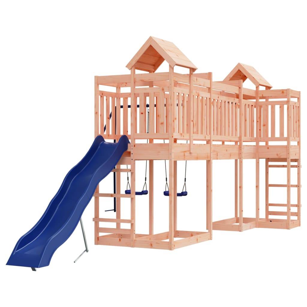 Helloshop26 - Aire de jeux d'extérieur balançoires toboggan portiques robuste jeux jardin 362 x 585 x 238 cm bois massif de douglas - Image 1
