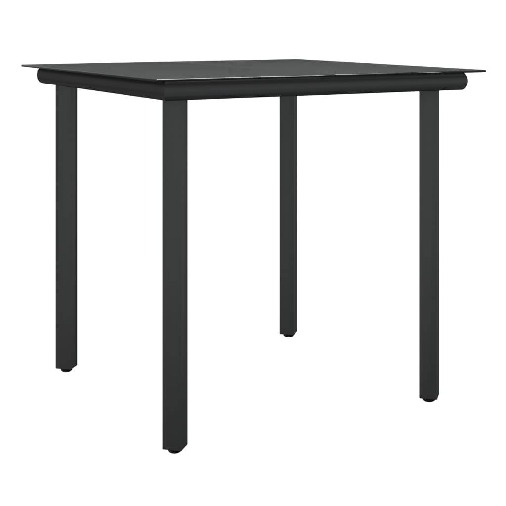 ComfortXL - Set bistrot de jardin 2 personnes résine tressée table verre balcon Noir – ComfortXL Outdoor Living - Image 6