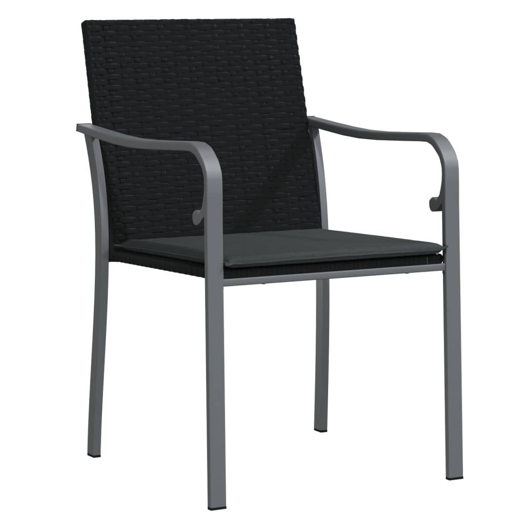 ComfortXL - Set bistrot de jardin 2 personnes résine tressée table verre balcon Noir – ComfortXL Outdoor Living - Image 5