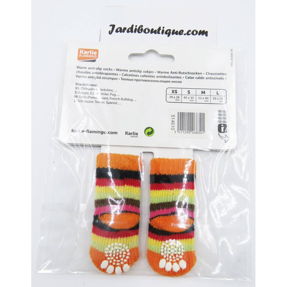 Chaussettes chaude antidérapante 1 paire Taille XS pour chien - Image 6