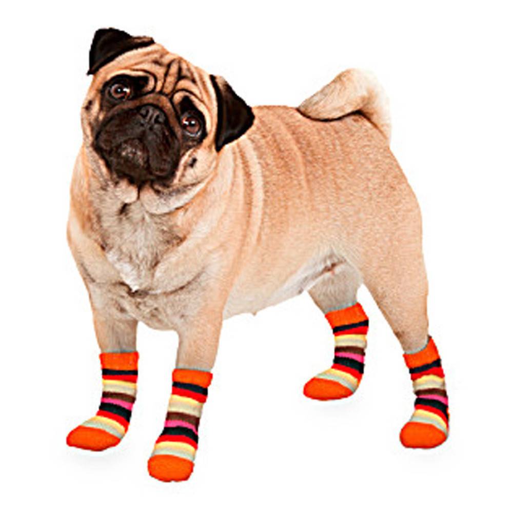 Chaussettes chaude antidérapante 1 paire Taille XS pour chien - Image 3