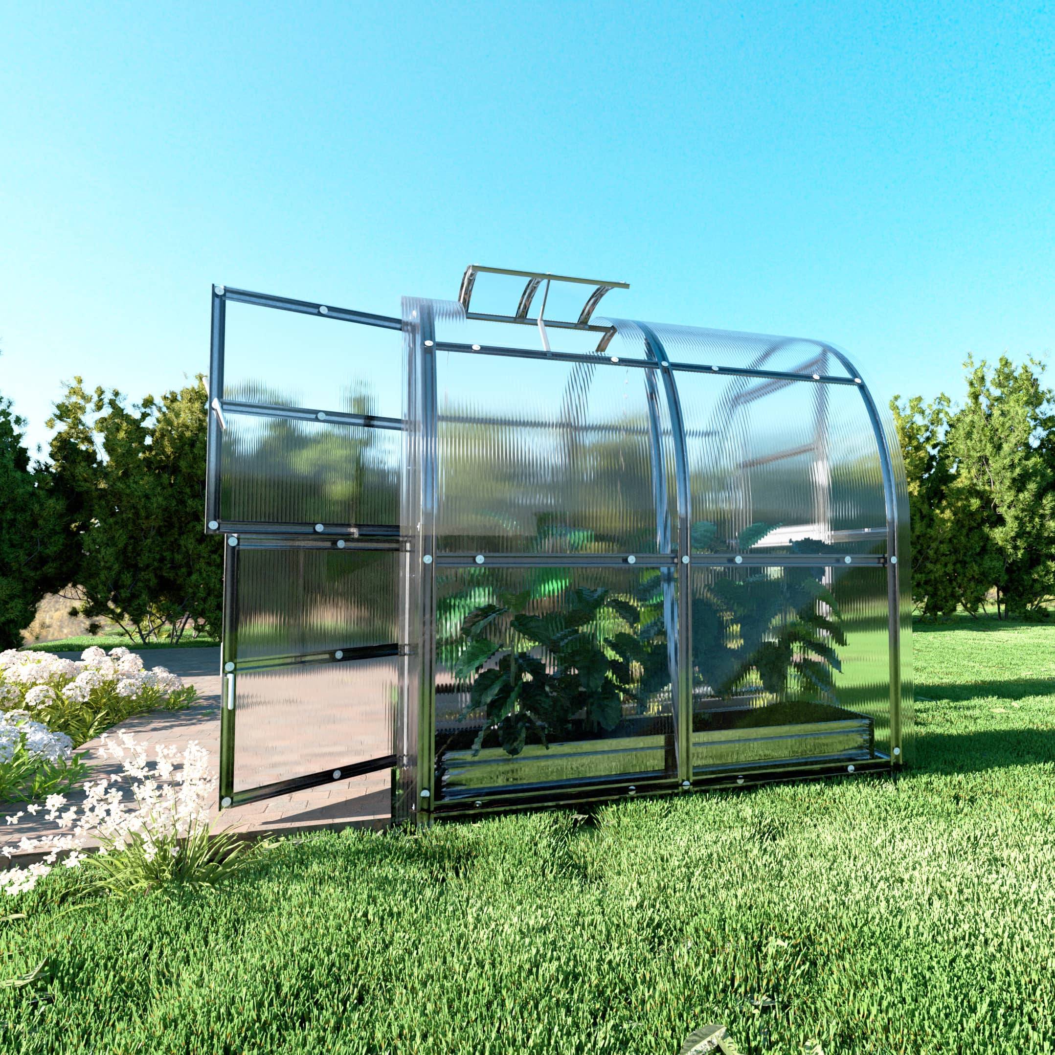 Serre KLASIKA SLIM 2 x 2 m (4 m²) , 6 mm avec revêtement en polycarbonate - Image 2