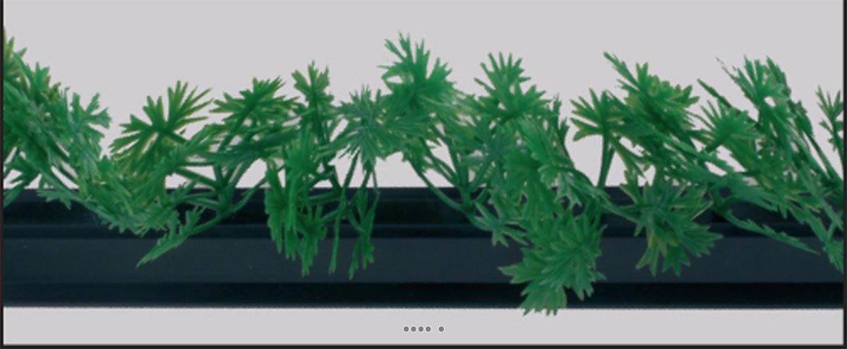 Artificielles - Barrette x12 séparateurs socle noir L25cm feuilles Persil artificiel