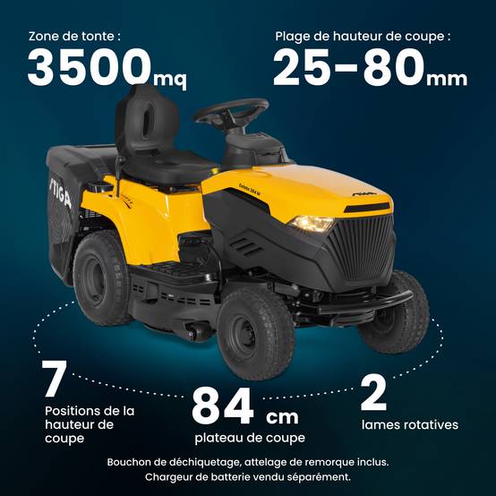 Stiga - Tondeuse Estate 384 M, 414cc, plateau 84cm, collecteur 200L - STIGA - Image 7