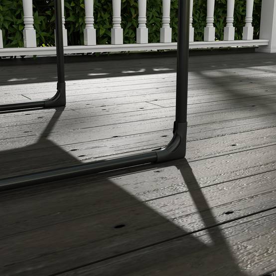 ComfortXL - Fauteuil de jardin relax acier polyester gris 62 x 110 x 88 cm terrasse balcon coussins épais grand confort - Image 9