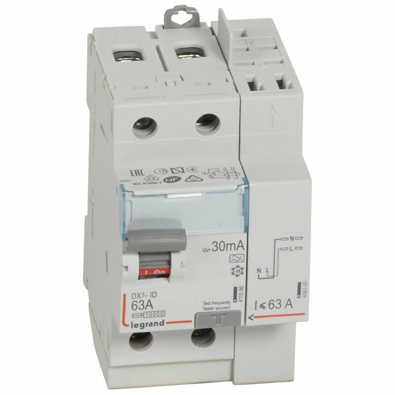 Legrand - Interrupteur différentiel DX³-ID 2P 230V 63A type A 30mA - LEGRAND - 411639 - Image 1
