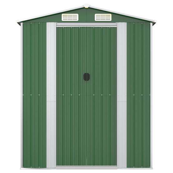 Abri de jardin acier galvanisé vert 192 x 191 x 223 cm - PANGIVO - Image 4