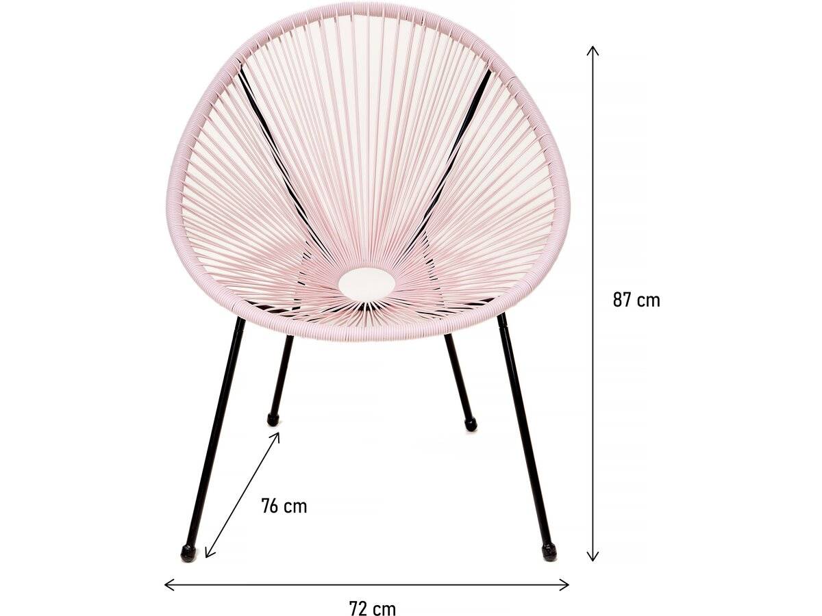 Lot De 2 Fauteuils De Jardin "ania" - Rose -habitat Et Jardin - Image 3