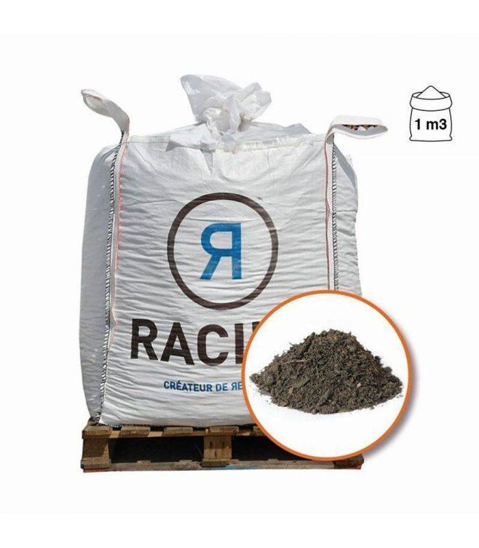 Terre végétale enrichie de compost RACINE plantation extérieure Big bag 1 m3 - Image 1