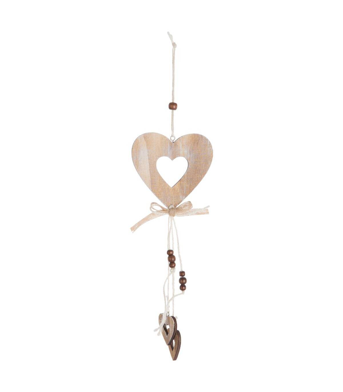 Fééric Lights & Christmas - Sujet de Noël à suspendre Forme en Bois ajouré H 26 cm