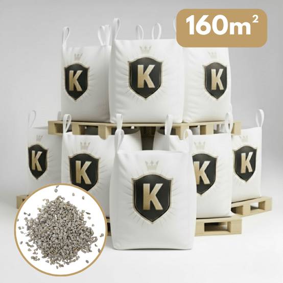Gravillons calcaire blanc 6/10 mm – Pack 8 Big Bag +/- 1,5T – 160 m² - Image 1