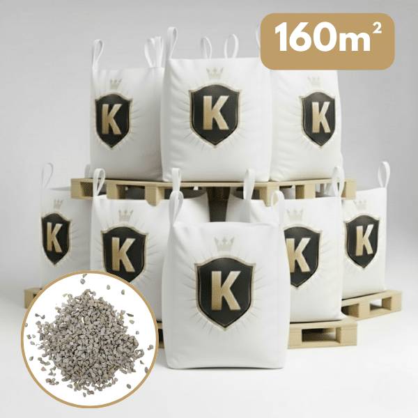 Gravillons calcaire blanc 6/10 mm – Pack 8 Big Bag +/- 1,5T – 160 m² - Image 1