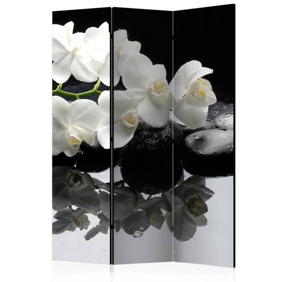 Paravent 3 Volets "Spa, Stones & Orchid" 135x172cm - Image 1