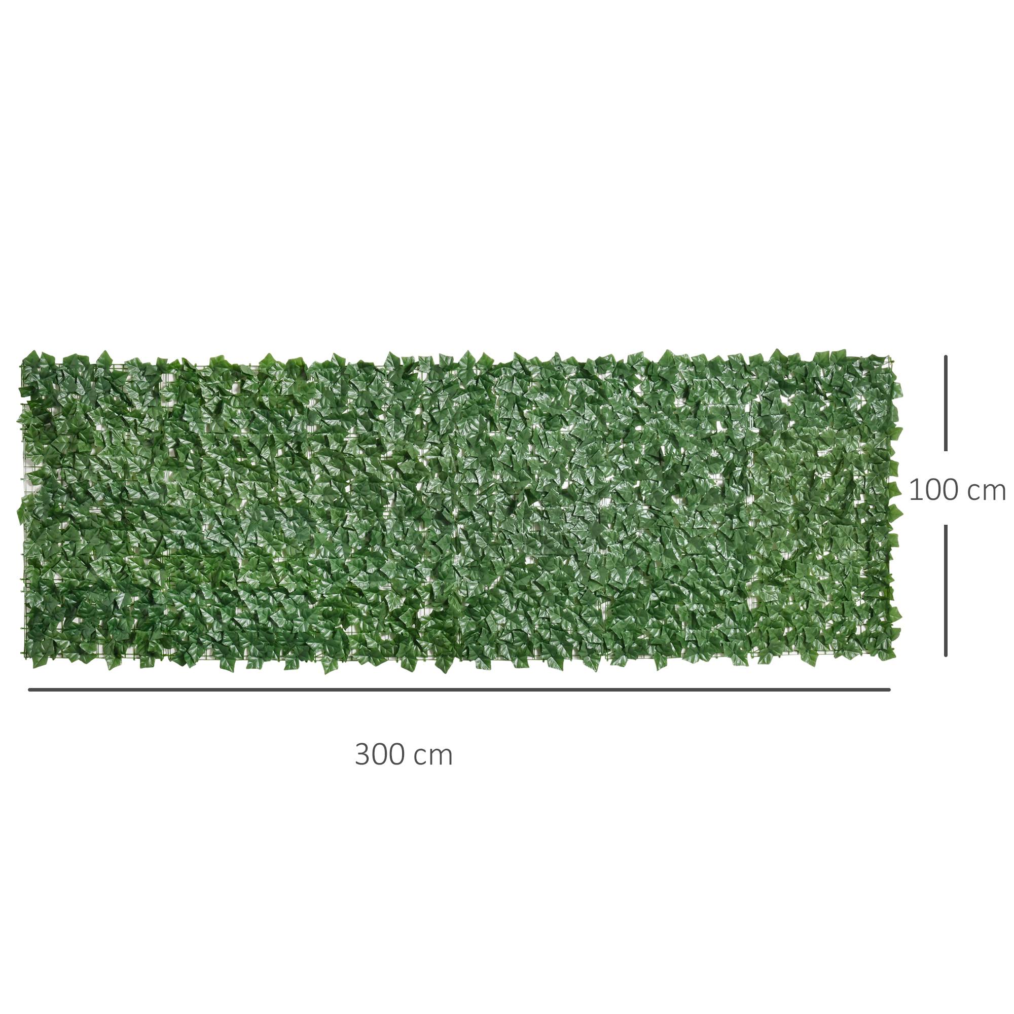 ComfortXL - Haie artificielle PE vert foncé 3 x 1 m balcon terrasse brise-vue anti-UV - ComfortXL Outdoor Living - Image 4