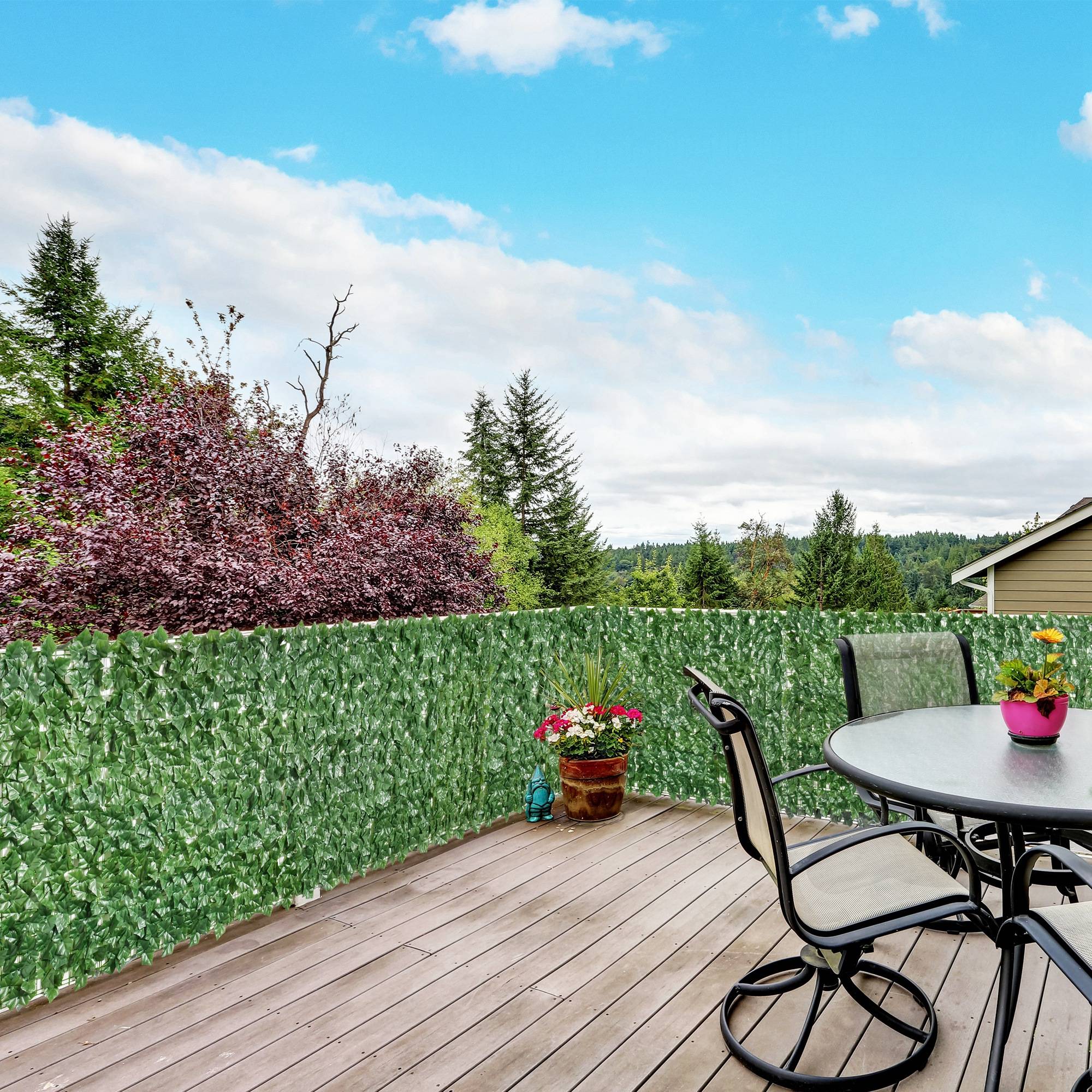 ComfortXL - Haie artificielle PE vert foncé 3 x 1 m balcon terrasse brise-vue anti-UV - ComfortXL Outdoor Living - Image 3