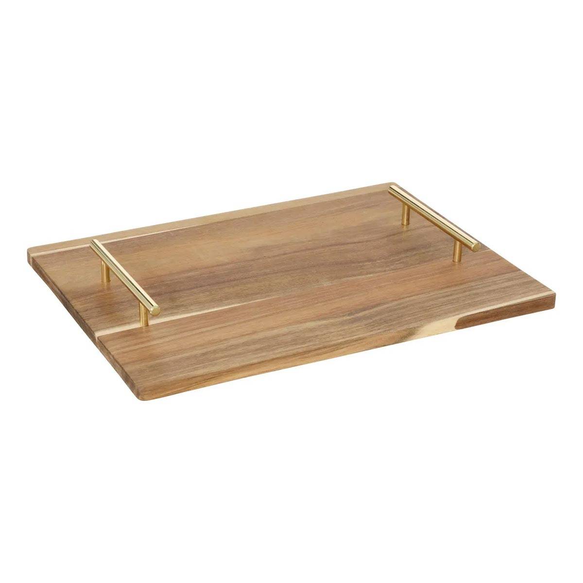 Plateau de Service en Bois "Mina" 40cm Marron - Image 1