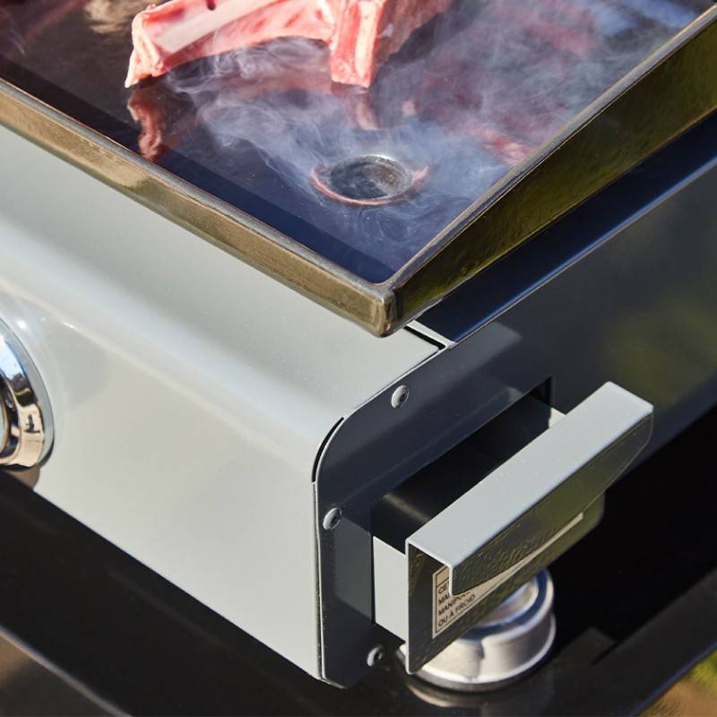 Brasero - Plancha gaz Silvia IIG Gun Metal 3 feux – BRASERO BY FAVEX – Plaque fonte 5 mm – 7,5 kW – Jusqu'à 10 convives - Image 6