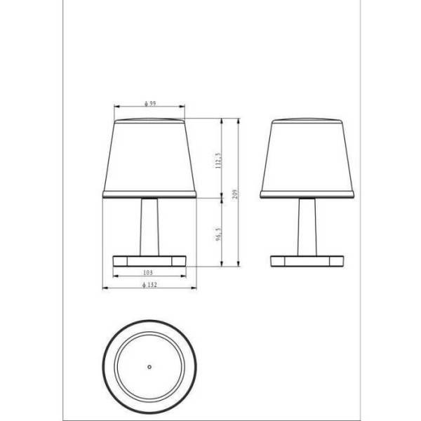 Lampe de table solaire GALIX G4410 - 25 Lumens - H20 cm - Image 3