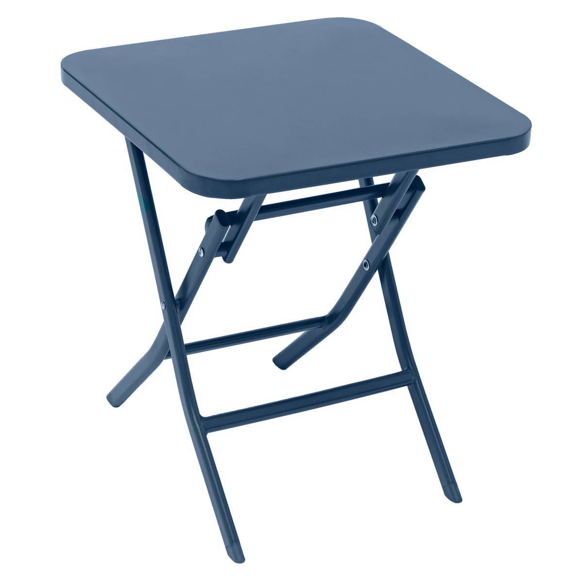 Hesperide - Table d'appoint de jardin carrée "Greensboro" pétrole 40x40cm en acier traité époxy Hespéride - Image 1