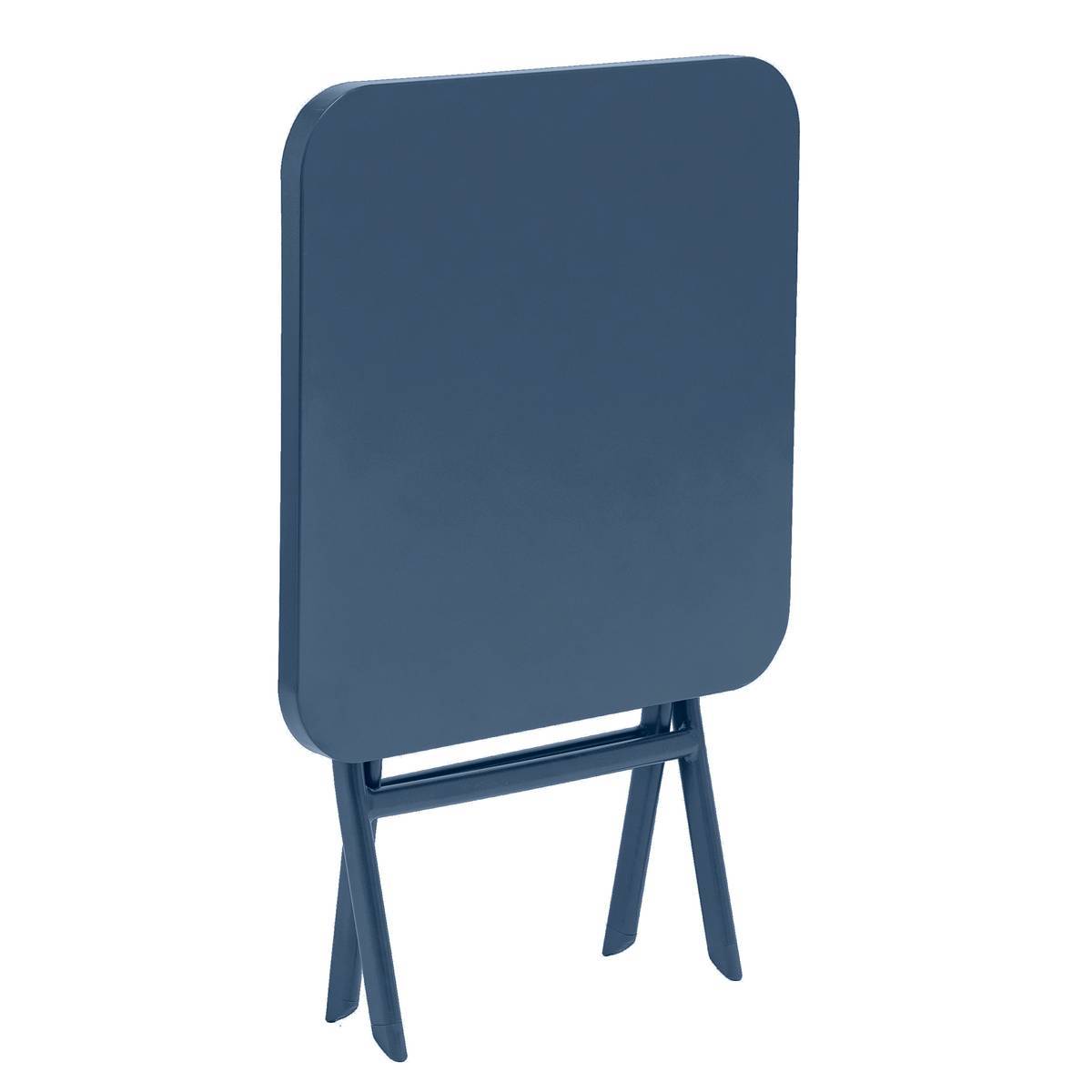 Hesperide - Table d'appoint de jardin carrée "Greensboro" pétrole 40x40cm en acier traité époxy Hespéride - Image 2