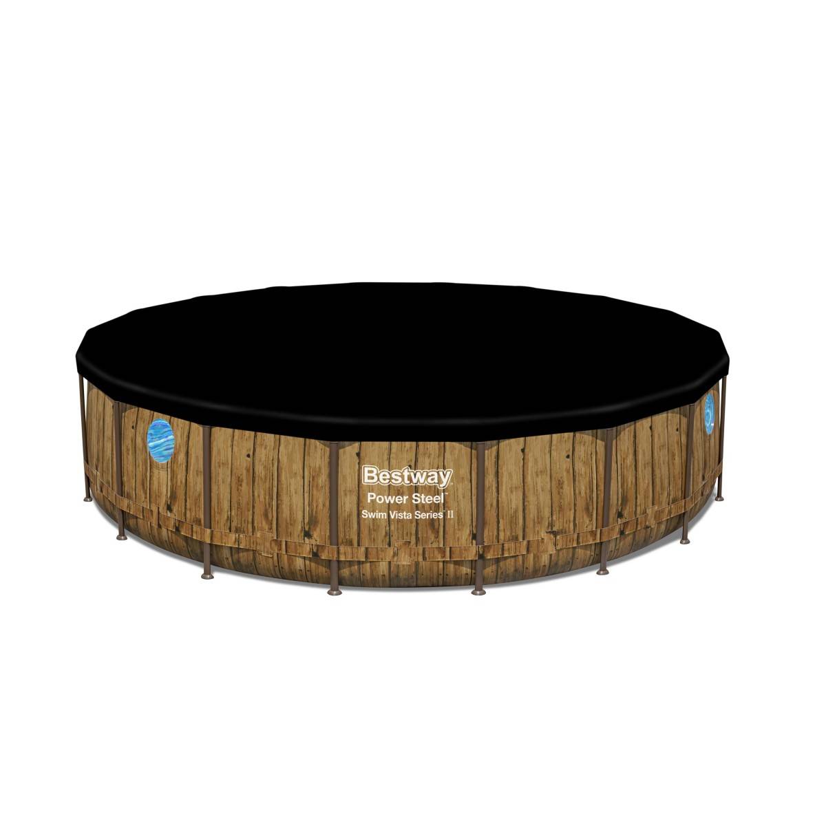 Bestway - Piscine tubulaire ronde Ø 549 x 122 cm Hublots Echelle Bâche 4 saisons BESTWAY - Image 8