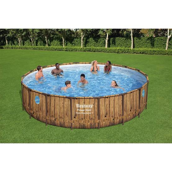 Bestway - Piscine tubulaire ronde Ø 549 x 122 cm Hublots Echelle Bâche 4 saisons BESTWAY - Image 3