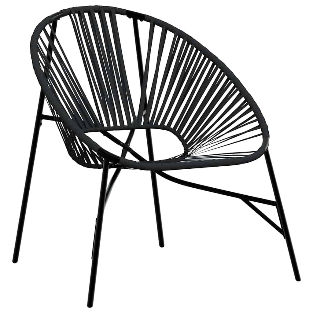 Vidaxl - Lot de 3 Chaise de jardin noir résine tressée vidaXL 4009292 - Image 9