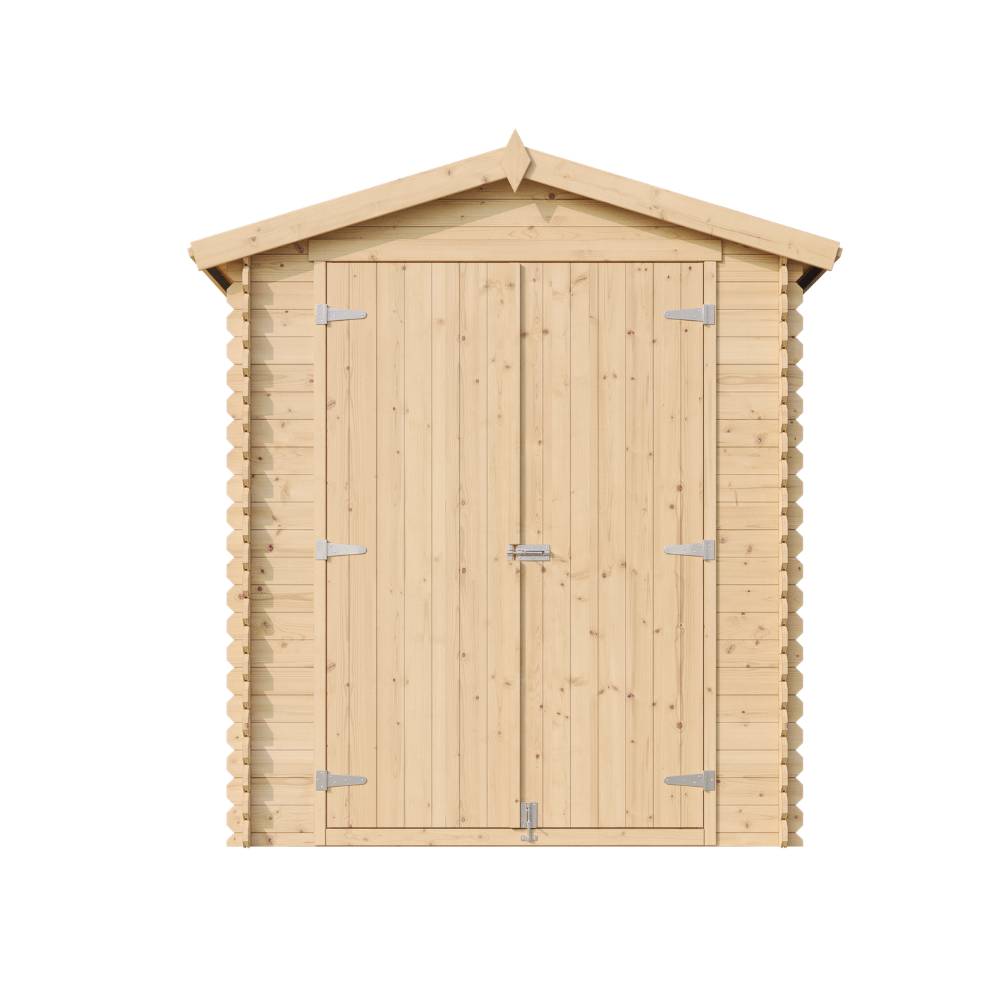 Timbela - Abri de jardin en bois - Stockage extérieur I196xL136xH218 cm/ 1,98 m² - Petit abri à outils, Local à vélos - 19 mm d’épaisseur - Timbela M367C1 - Image 2