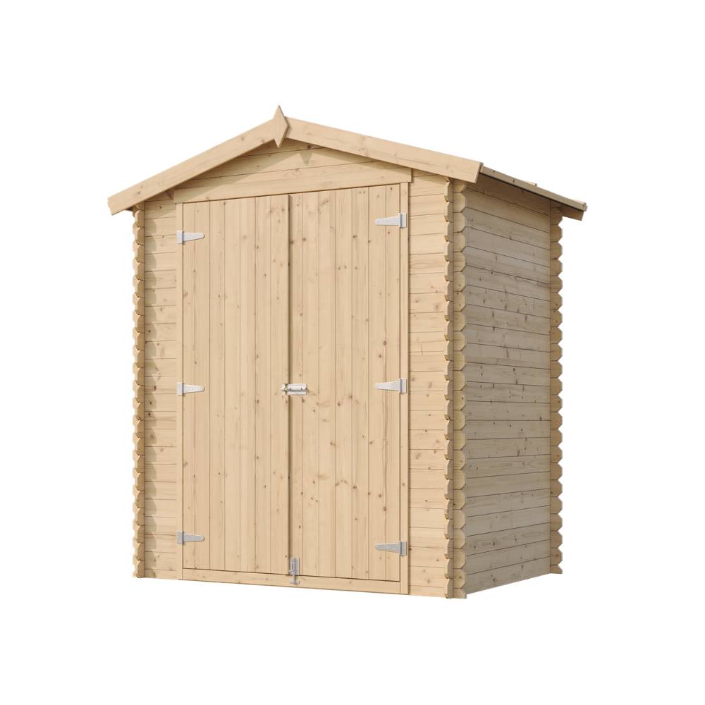 Timbela - Abri de jardin en bois - Stockage extérieur I196xL136xH218 cm/ 1,98 m² - Petit abri à outils, Local à vélos - 19 mm d’épaisseur - Timbela M367C1 - Image 4