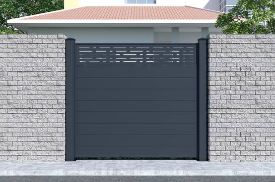 Casanoov Lot de 5 kits de clôture aluminium ARLBERG H.170 cm - kits complet 9.5 m - Image 1