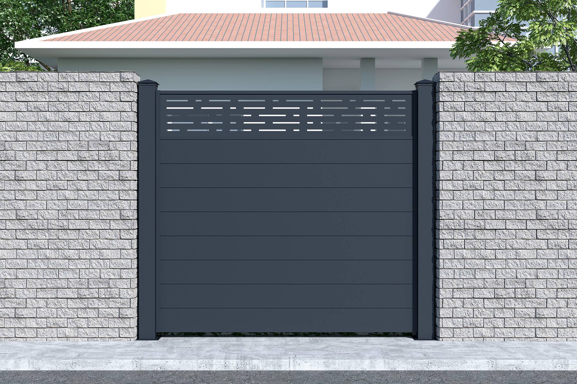 Casanoov Lot de 5 kits de clôture aluminium ARLBERG H.170  cm - kits complet 9.5 m - Image 1