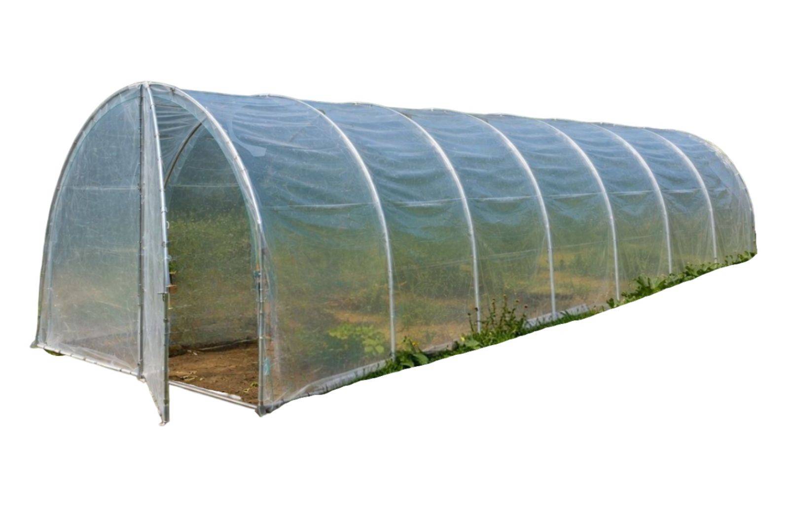 Serre tunnel de jardin - 27m² - 3 x 9 m - pieds arrondis - polyéthylène haute densité - 2 portes pivotantes - LES SERRES TONNEAU - Image 2