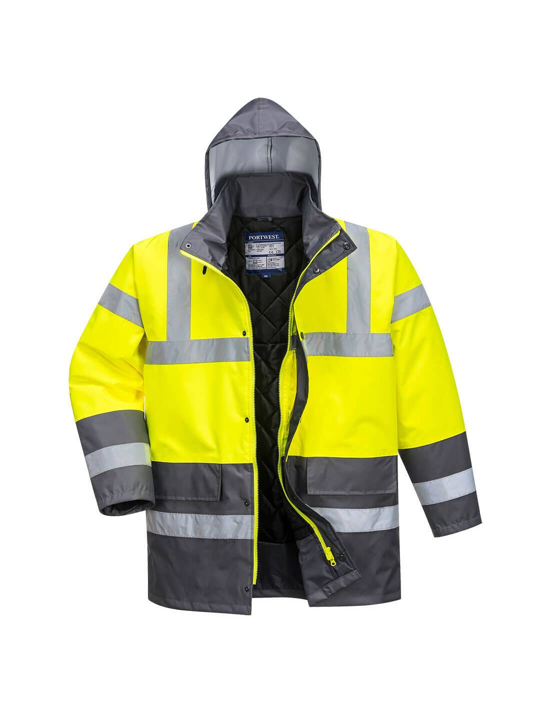Parka Bicolore Traffic Couleur : Jaune/gris Taille L - Portwest