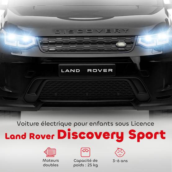Voiture électrique pour enfants Land Rover Discovery Sport, 12V avec télécommande, lumières LED, pour 3-6 ans, noir - Image 6