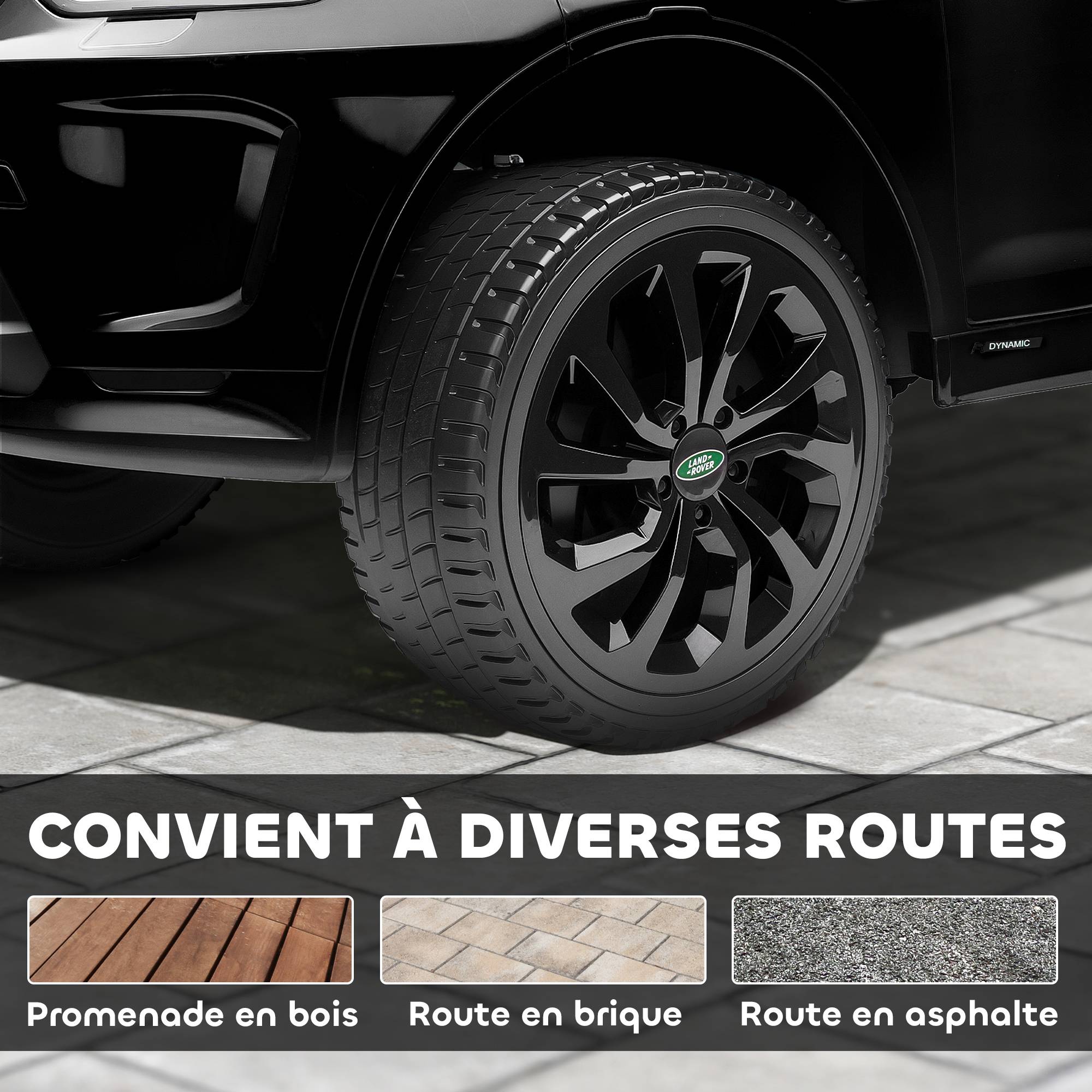 Voiture électrique pour enfants Land Rover Discovery Sport, 12V avec télécommande, lumières LED, pour 3-6 ans, noir - Image 10