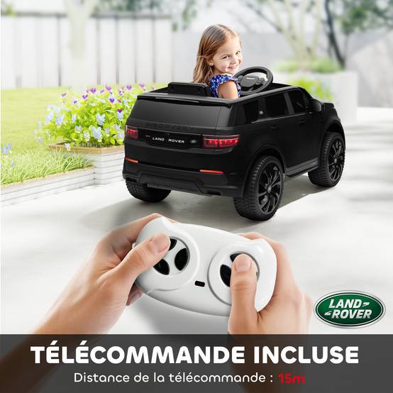 Voiture électrique pour enfants Land Rover Discovery Sport, 12V avec télécommande, lumières LED, pour 3-6 ans, noir - Image 9