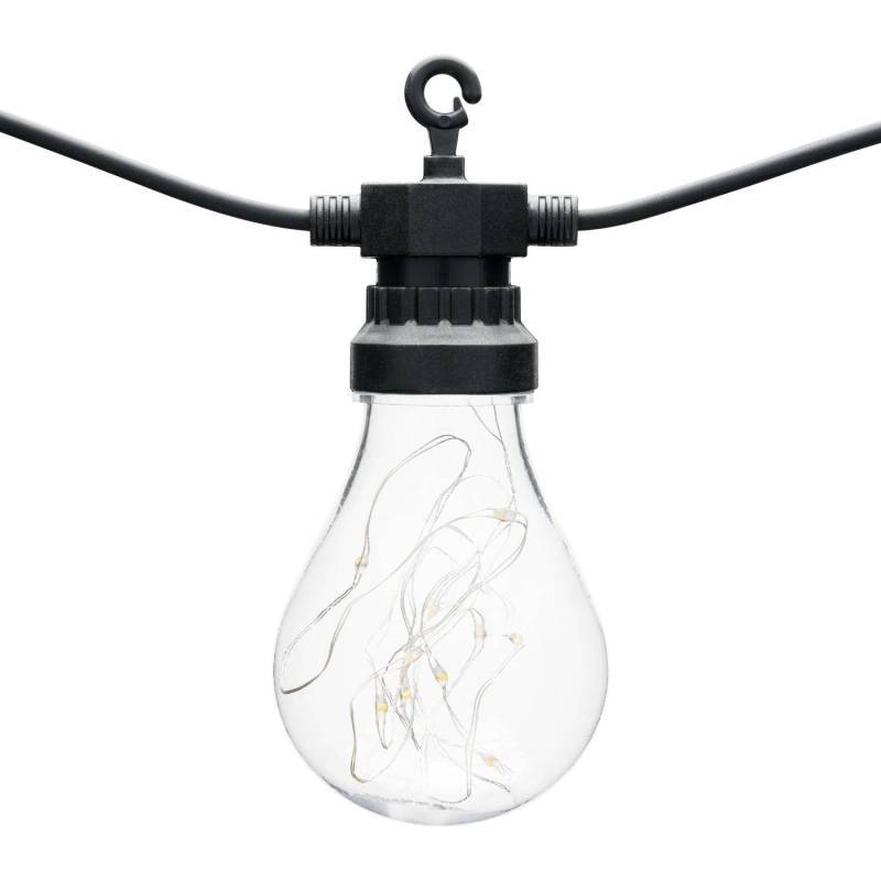 Guirlande lumineuse décorée 20 Ampoules Goutte Platique Transparent Ø67mm 200 MicroLED BLANC CHAUD Lotti - Image 7