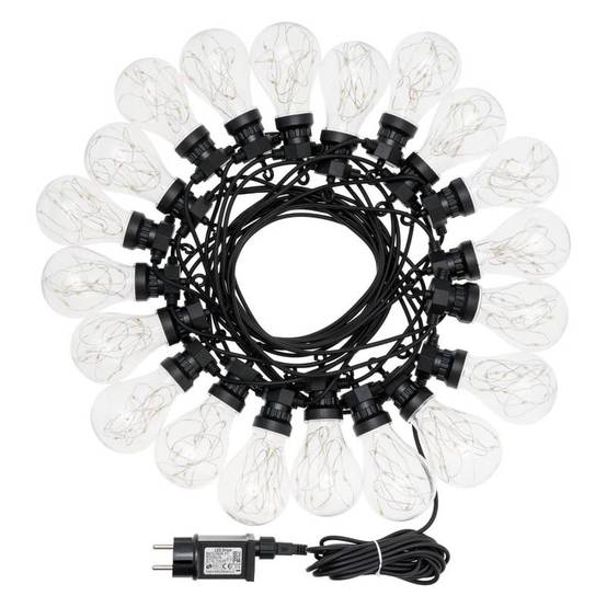 Guirlande lumineuse décorée 20 Ampoules Goutte Platique Transparent Ø67mm 200 MicroLED BLANC CHAUD Lotti - Image 4