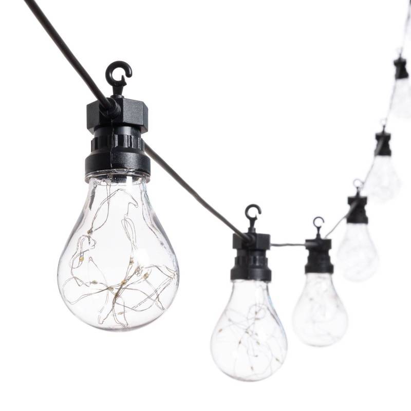 Guirlande lumineuse décorée 20 Ampoules Goutte Platique Transparent Ø67mm 200 MicroLED BLANC CHAUD Lotti - Image 6