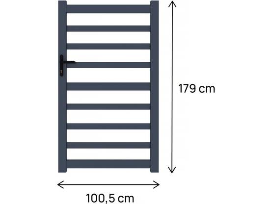 Portillon Aluminium Ajouré "marius" - 100 X 180 Cm - Gris -habitat Et Jardin - Image 3