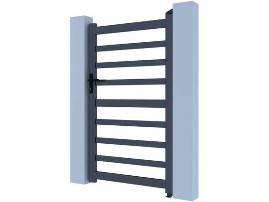 Portillon Aluminium Ajouré "marius" - 100 X 180 Cm - Gris -habitat Et Jardin - Image 4